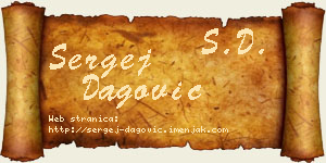 Sergej Dagović vizit kartica